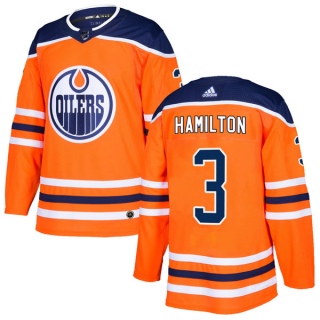 Men's Al Hamilton Edmonton Oilers Adidas r Home Jersey - Authentic Orange