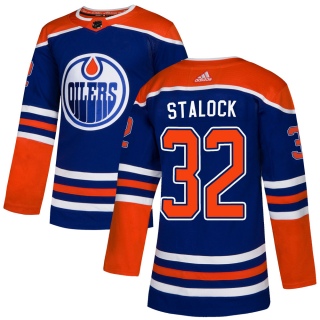 Men's Alex Stalock Edmonton Oilers Adidas Alternate Jersey - Authentic Royal