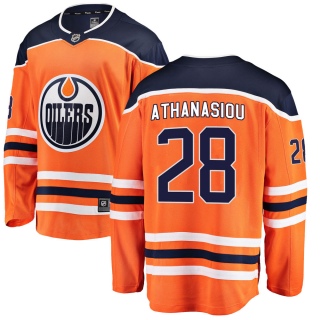Men's Andreas Athanasiou Edmonton Oilers Fanatics Branded ized Home Jersey - Breakaway Orange