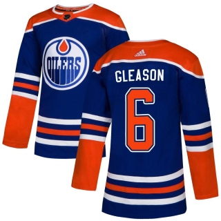 Men's Ben Gleason Edmonton Oilers Adidas Alternate Jersey - Authentic Royal