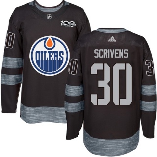 Men's Ben Scrivens Edmonton Oilers Adidas 1917- 100th Anniversary Jersey - Authentic Black