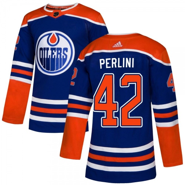 Men's Brendan Perlini Edmonton Oilers Adidas Alternate Jersey - Authentic Royal