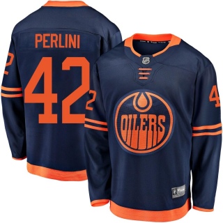 Men's Brendan Perlini Edmonton Oilers Fanatics Branded Alternate 2018/19 Jersey - Breakaway Navy