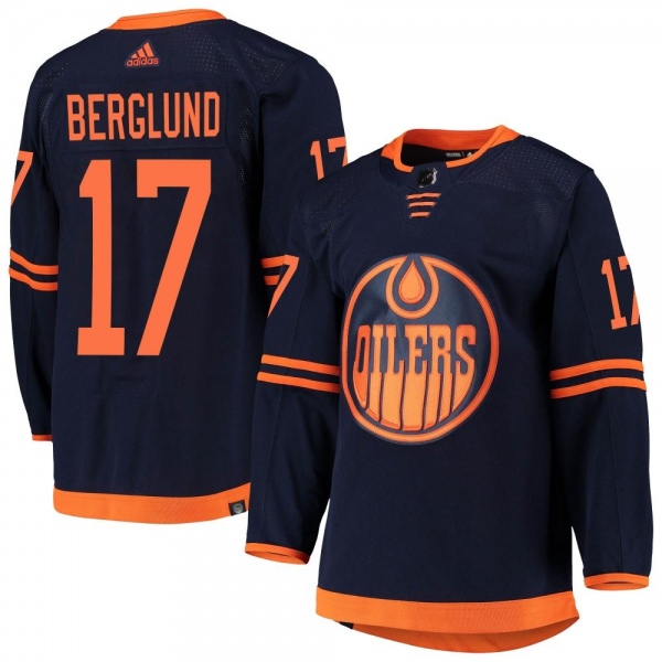 Men's Carl Berglund Edmonton Oilers Adidas Alternate Primegreen Pro Jersey - Authentic Navy