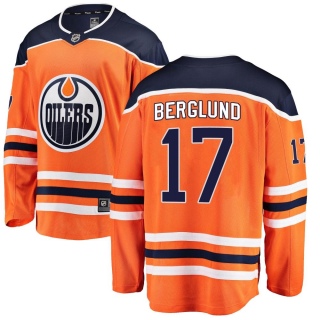 Men's Carl Berglund Edmonton Oilers Fanatics Branded Home Jersey - Breakaway Orange