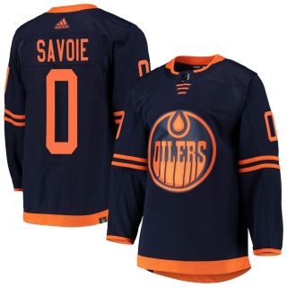 Men's Carter Savoie Edmonton Oilers Adidas Alternate Primegreen Pro Jersey - Authentic Navy