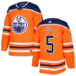 Men's Cody Ceci Edmonton Oilers Adidas r Home Jersey - Authentic Orange