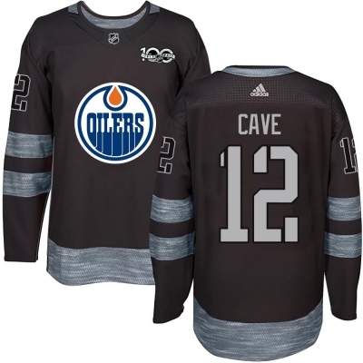 Men's Colby Cave Edmonton Oilers 1917- 100th Anniversary Jersey - Authentic Black
