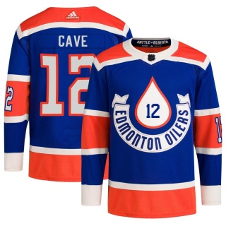 Men's Colby Cave Edmonton Oilers Adidas 2023 Heritage Classic Primegreen Jersey - Authentic Royal