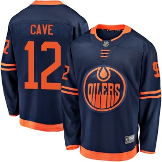 Men's Colby Cave Edmonton Oilers Fanatics Branded Alternate 2018/19 Jersey - Breakaway Navy
