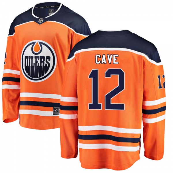 Men's Colby Cave Edmonton Oilers Fanatics Branded Home Jersey - Breakaway Orange
