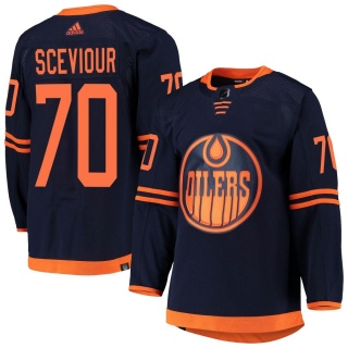 Men's Colton Sceviour Edmonton Oilers Adidas Alternate Primegreen Pro Jersey - Authentic Navy
