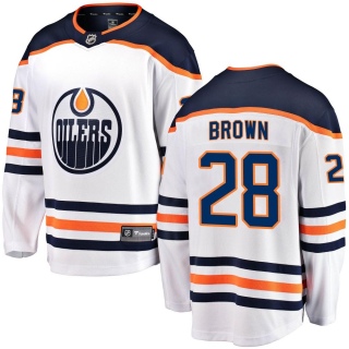 Men's Connor Brown Edmonton Oilers Fanatics Branded Away Jersey - Breakaway White
