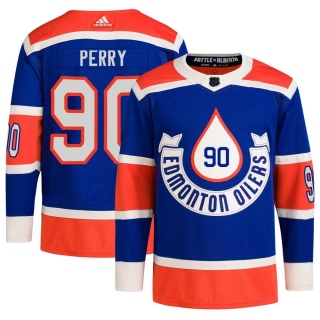 Men's Corey Perry Edmonton Oilers Adidas 2023 Heritage Classic Primegreen Jersey - Authentic Royal