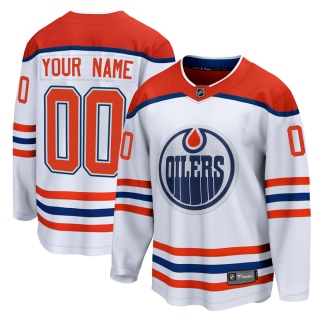 Men's Custom Edmonton Oilers Fanatics Branded Custom 2020/21 Special Edition Jersey - Breakaway White