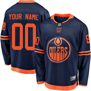 Men's Custom Edmonton Oilers Fanatics Branded Custom Alternate 2018/19 Jersey - Breakaway Navy