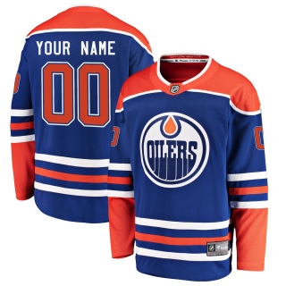 Men's Custom Edmonton Oilers Fanatics Branded Custom Alternate Jersey - Breakaway Royal