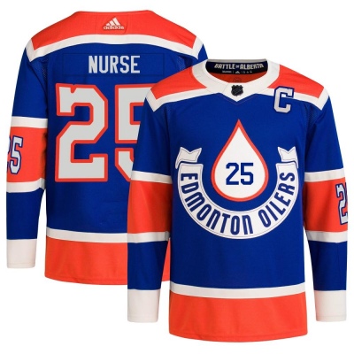 Men's Darnell Nurse Edmonton Oilers Adidas 2023 Heritage Classic Primegreen Jersey - Authentic Royal