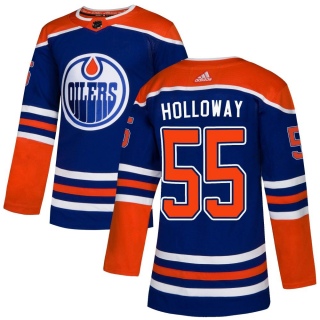 Men's Dylan Holloway Edmonton Oilers Adidas Alternate Jersey - Authentic Royal
