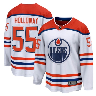 Edmonton Oilers Dylan Holloway 55 2022-23 Home Royal Jersey