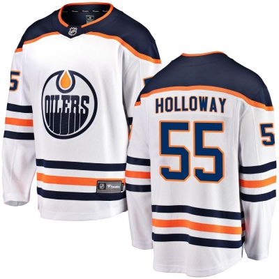 Men's Dylan Holloway Edmonton Oilers Fanatics Branded Away Jersey - Breakaway White