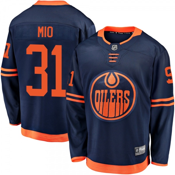 Men's Eddie Mio Edmonton Oilers Fanatics Branded Alternate 2018/19 Jersey - Breakaway Navy