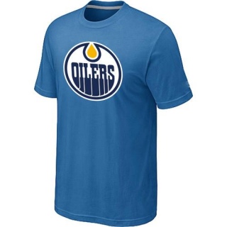 Men's Edmonton Oilers Big & Tall Logo T-Shirt - - Light Blue