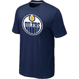 Men's Edmonton Oilers Big & Tall Logo T-Shirt - - Navy