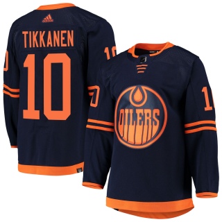 Men's Esa Tikkanen Edmonton Oilers Adidas Alternate Primegreen Pro Jersey - Authentic Navy