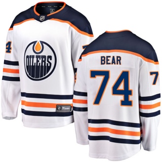 Men's Ethan Bear Edmonton Oilers Fanatics Branded Away Breakaway Jersey - Authentic White