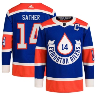 Men's Glen Sather Edmonton Oilers Adidas 2023 Heritage Classic Primegreen Jersey - Authentic Royal