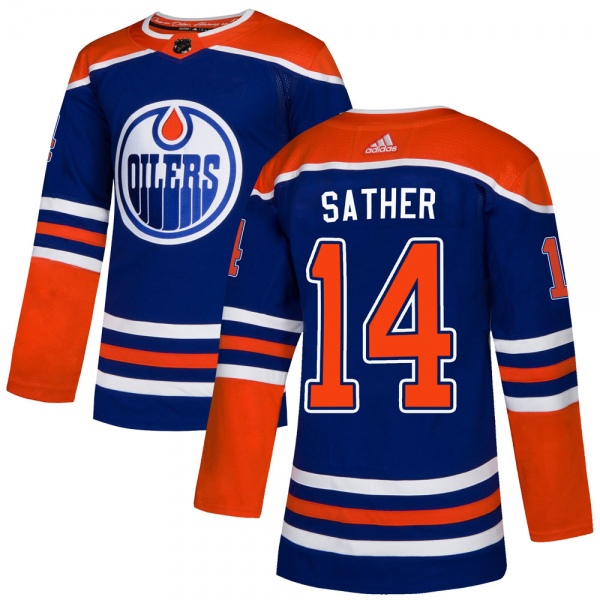 Men's Glen Sather Edmonton Oilers Adidas Alternate Jersey - Authentic Royal