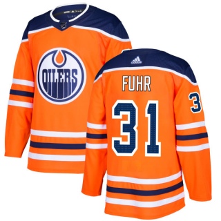 Men's Grant Fuhr Edmonton Oilers Adidas Jersey - Authentic Royal