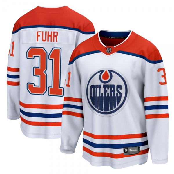 Men's Grant Fuhr Edmonton Oilers Fanatics Branded 2020/21 Special Edition Jersey - Breakaway White