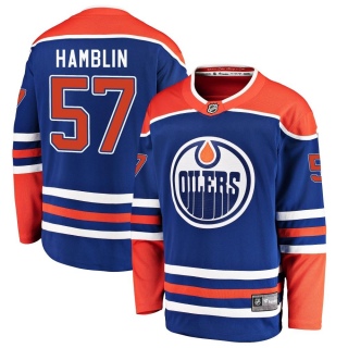 Men's James Hamblin Edmonton Oilers Fanatics Branded Alternate Jersey - Breakaway Royal
