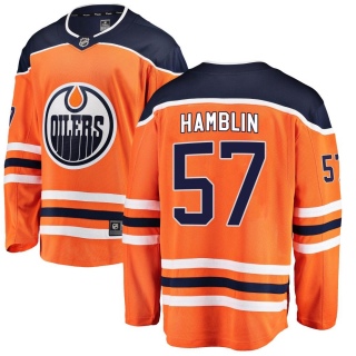 Men's James Hamblin Edmonton Oilers Fanatics Branded Home Jersey - Breakaway Orange