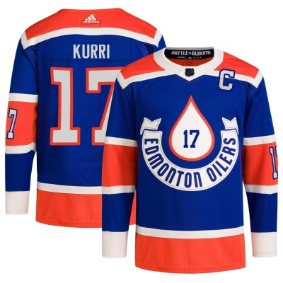 Men's Jari Kurri Edmonton Oilers Adidas 2023 Heritage Classic Primegreen Jersey - Authentic Royal