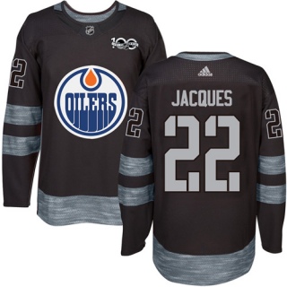 Men's Jean-Francois Jacques Edmonton Oilers Adidas 1917- 100th Anniversary Jersey - Authentic Black