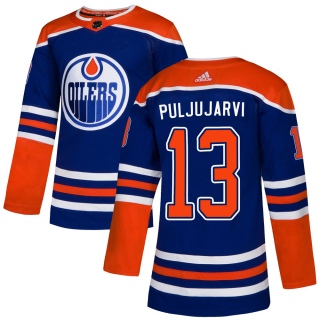 Men's Jesse Puljujarvi Edmonton Oilers Adidas Alternate Jersey - Authentic Royal