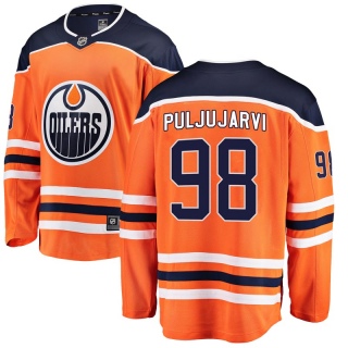 Men's Jesse Puljujarvi Edmonton Oilers Fanatics Branded Home Jersey - Breakaway Orange