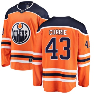 Men's Josh Currie Edmonton Oilers Fanatics Branded Home Jersey - Breakaway Orange