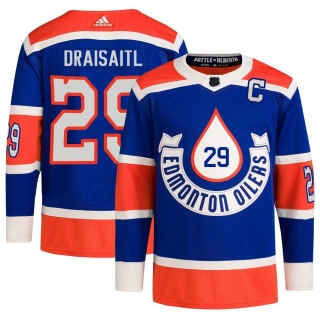 Men's Leon Draisaitl Edmonton Oilers Adidas 2023 Heritage Classic Primegreen Jersey - Authentic Royal