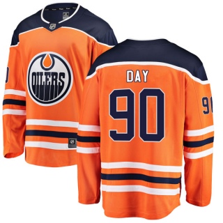 Men's Logan Day Edmonton Oilers Fanatics Branded Home Jersey - Breakaway Orange