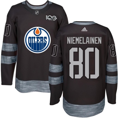Men's Markus Niemelainen Edmonton Oilers 1917- 100th Anniversary Jersey - Authentic Black