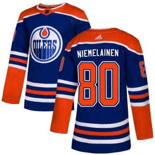 Men's Markus Niemelainen Edmonton Oilers Adidas Alternate Jersey - Authentic Royal