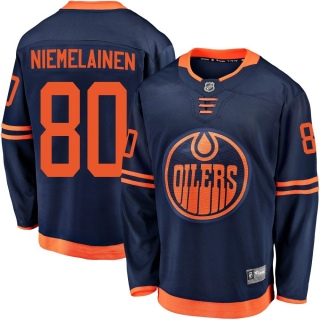 Men's Markus Niemelainen Edmonton Oilers Fanatics Branded Alternate 2018/19 Jersey - Breakaway Navy