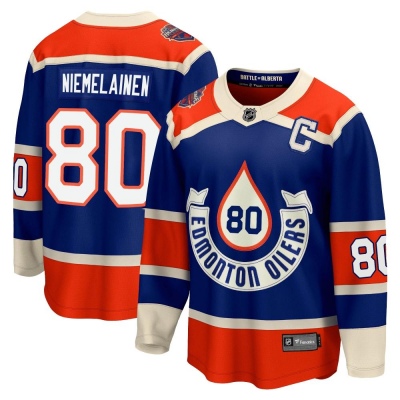Men's Markus Niemelainen Edmonton Oilers Fanatics Branded Breakaway 2023 Heritage Classic Jersey - Premier Royal