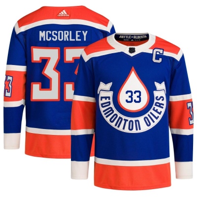 Men's Marty Mcsorley Edmonton Oilers Adidas 2023 Heritage Classic Primegreen Jersey - Authentic Royal