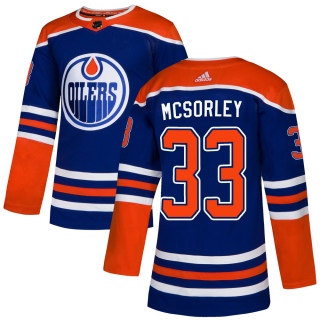 Men's Marty Mcsorley Edmonton Oilers Adidas Alternate Jersey - Authentic Royal