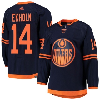 Men's Mattias Ekholm Edmonton Oilers Adidas Alternate Primegreen Pro Jersey - Authentic Navy